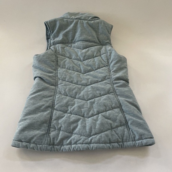 The North Face Quilted Vest Womens Small Puffer Quilted Full Zip‎ Pockets Blue - Picture 2 of 9